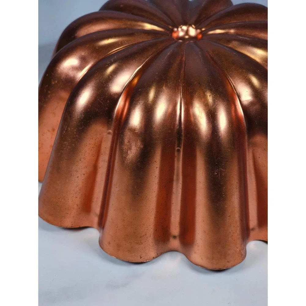 Vintage Copper Fluted Tart Pan Fluted Bowl Dessert Pan